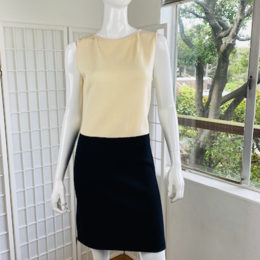 St John Rayon Knit Block Print Dress, 6.